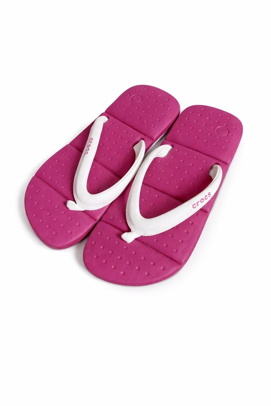 Crocs  pink square toe Rubber Open Toe Japanese style Sandal Size 8